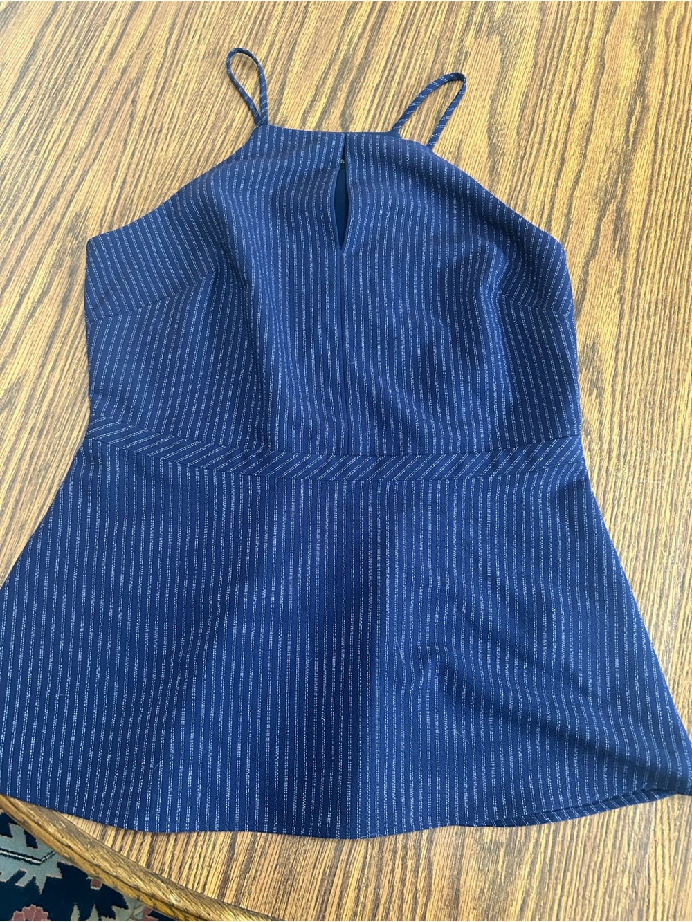 Banana Republic Navy Striped Halter Neck Top